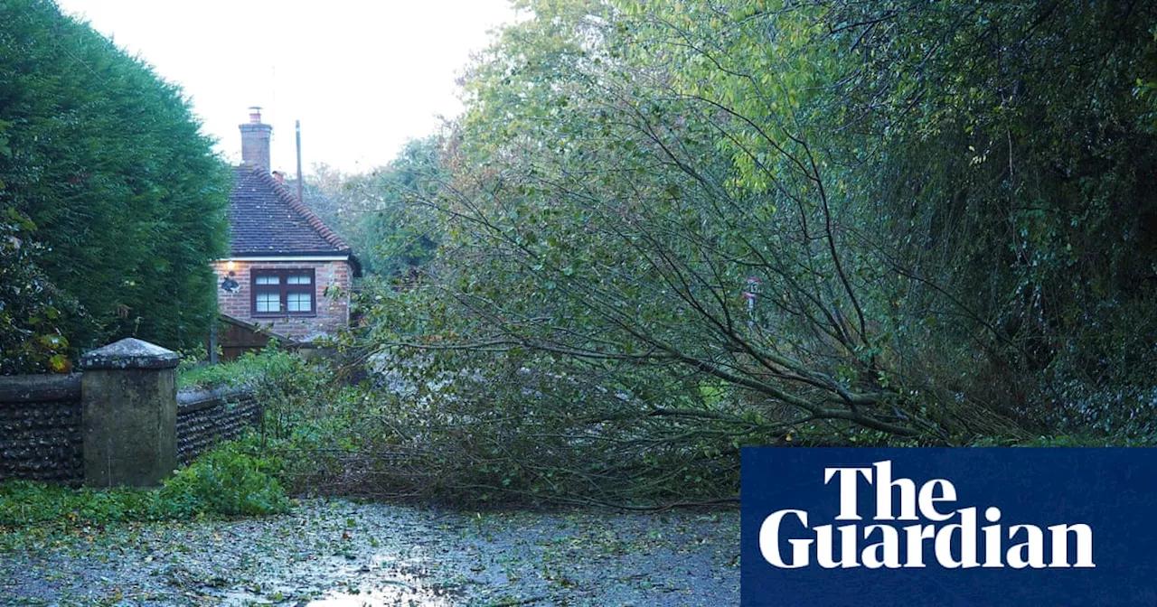 Storm Ciarán: schools closed and travel disrupted in UK amid ‘danger to life’