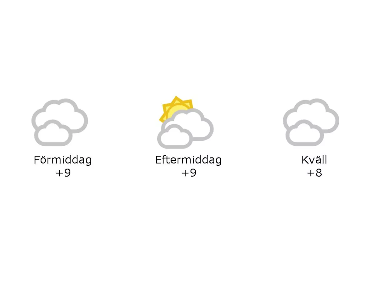 9 grader och mulet i Hylte under förmiddagen