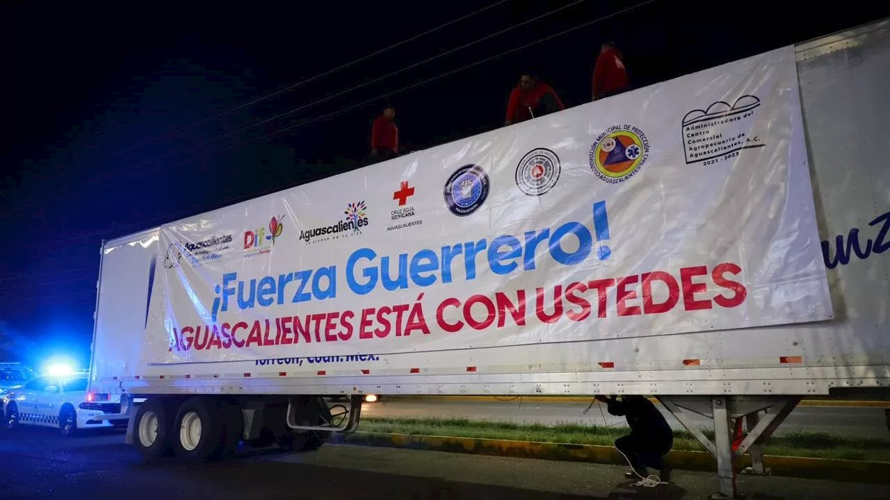 Aguascalientes envía 40 toneladas de ayuda humanitaria a Guerrero