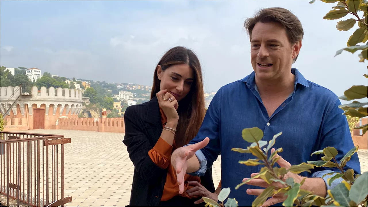 Sul set con i protagonisti di “Un Posto al Sole”: Serena e Filippo