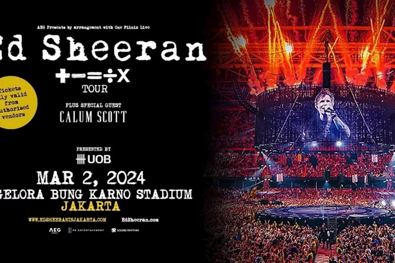 Tiket Konser Ed Sheeran di GBK Tahun Depan Bisa Didapatkan mulai Hari Ini