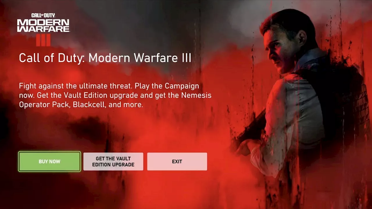 Xbox Startup Screen Is Now Full-Page Modern Warfare III Ad