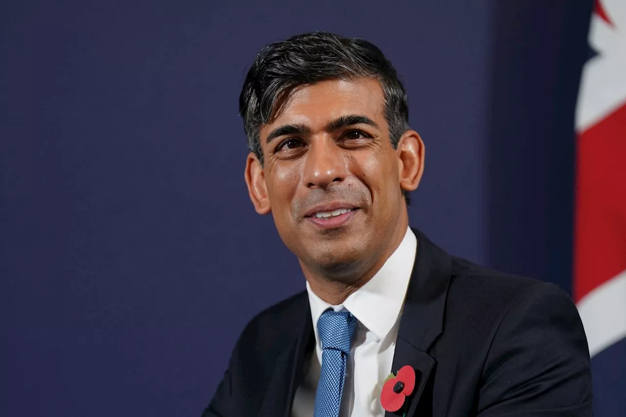 Le Premier ministre britannique Rishi Sunak à Bletchley Park (centre de l'Angleterre) au deuxième jour du premier sommet mondial sur les risques de l'intelligence artificielle (IA), le 2 novembre 2023