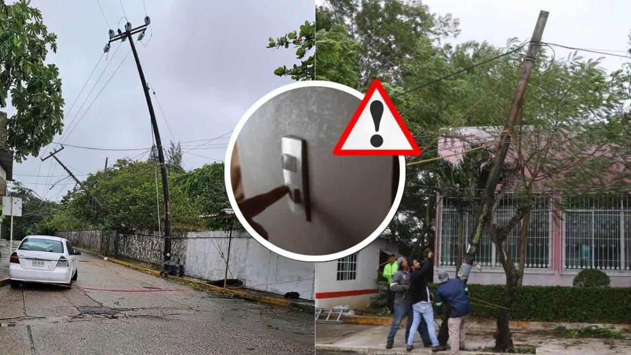 Megapagón al sur de Veracruz tras viento del frente frío; 70% de Nanchital sin luz