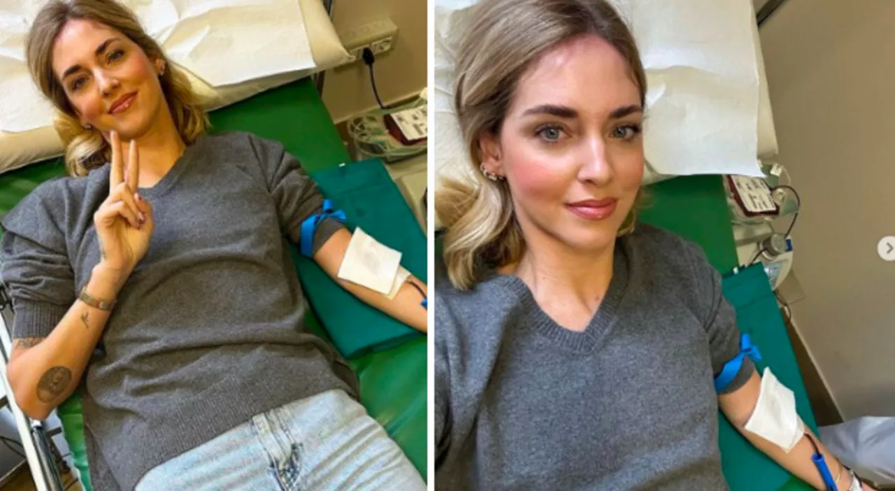 Chiara Ferragni risponde all'appello di Fedez e dona il sangue per la prima volta: «Orgogliosa di essere diven