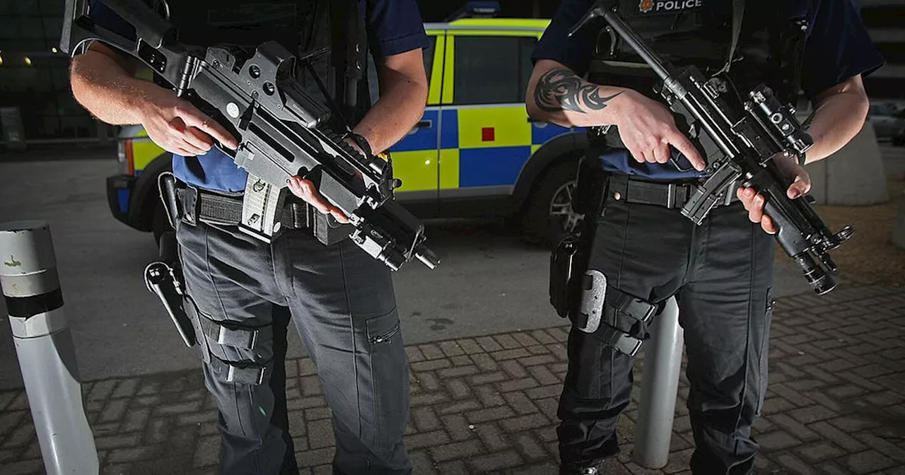 Man with gun arrested by armed police at petrol station