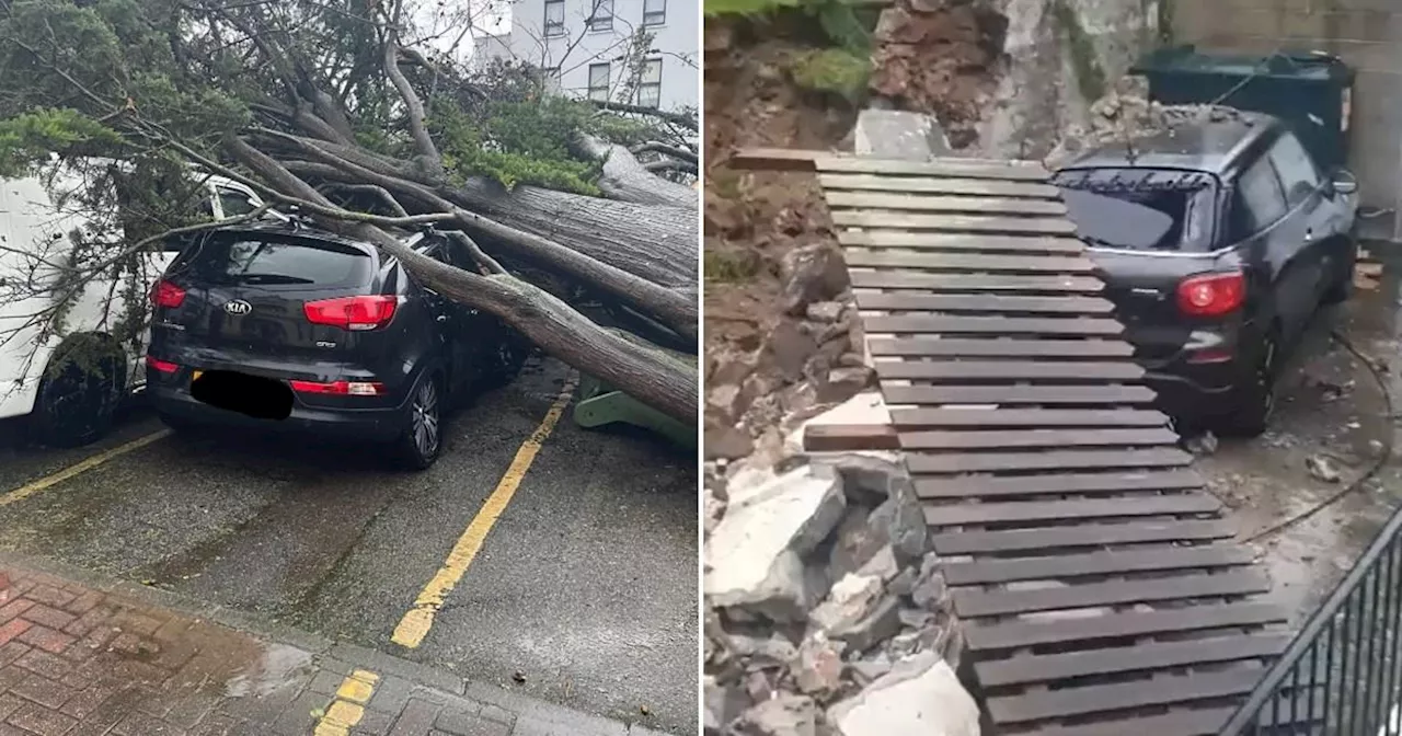 Jersey looks like disaster zone after 100mph winds from Storm Ciarán