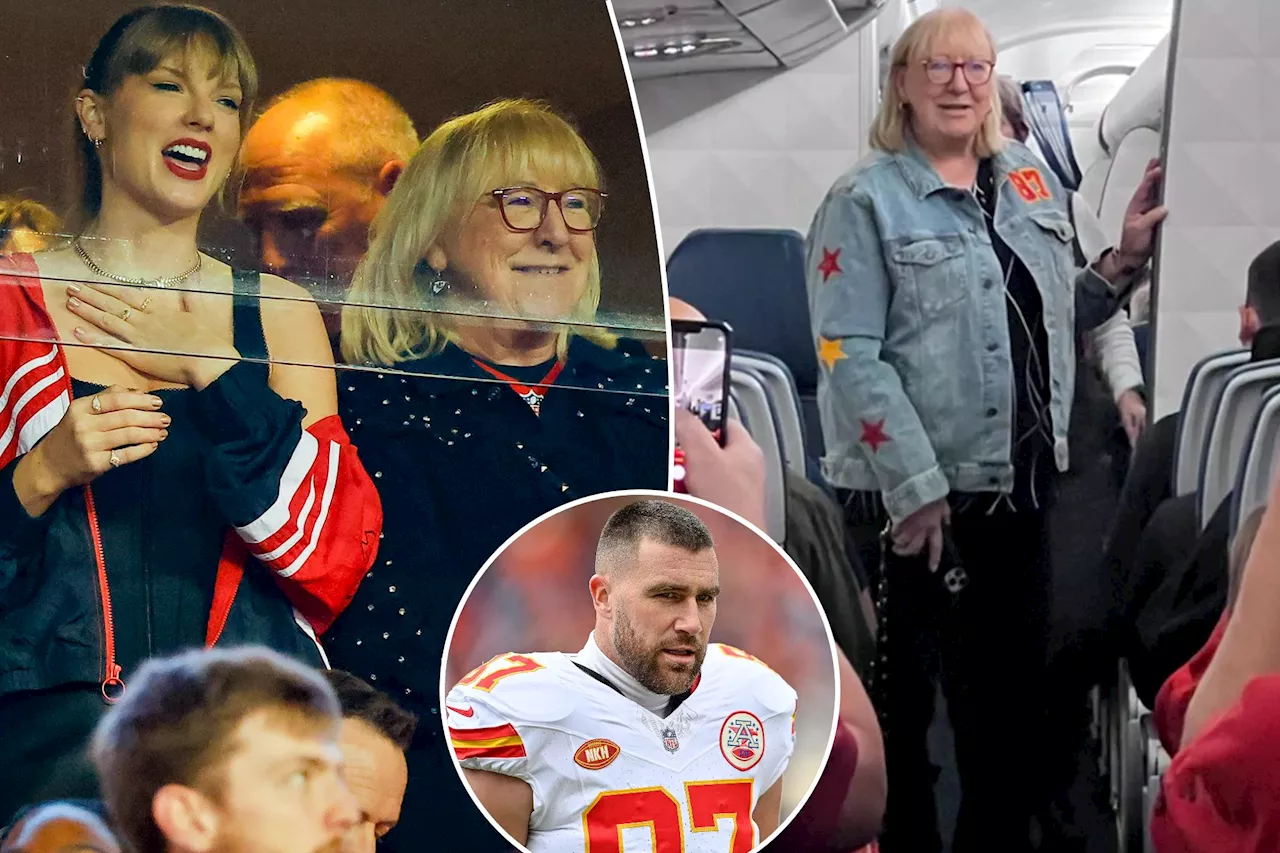 Travis Kelce's mom, Donna Kelce, 'cheered' by fans en route to Germany for Chiefs game