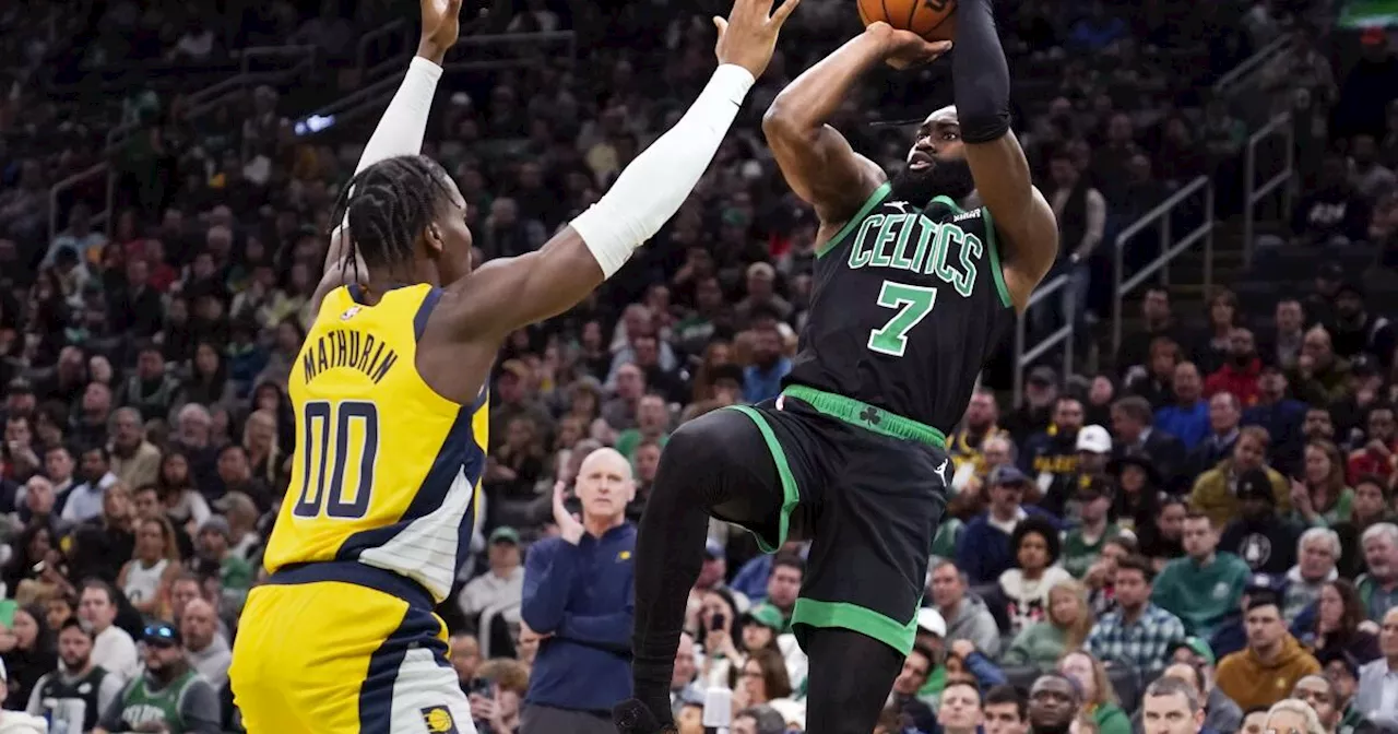 Tatum suma 30 puntos y 12 rebotes, en paliza de Celtics a Pacers, 155-104