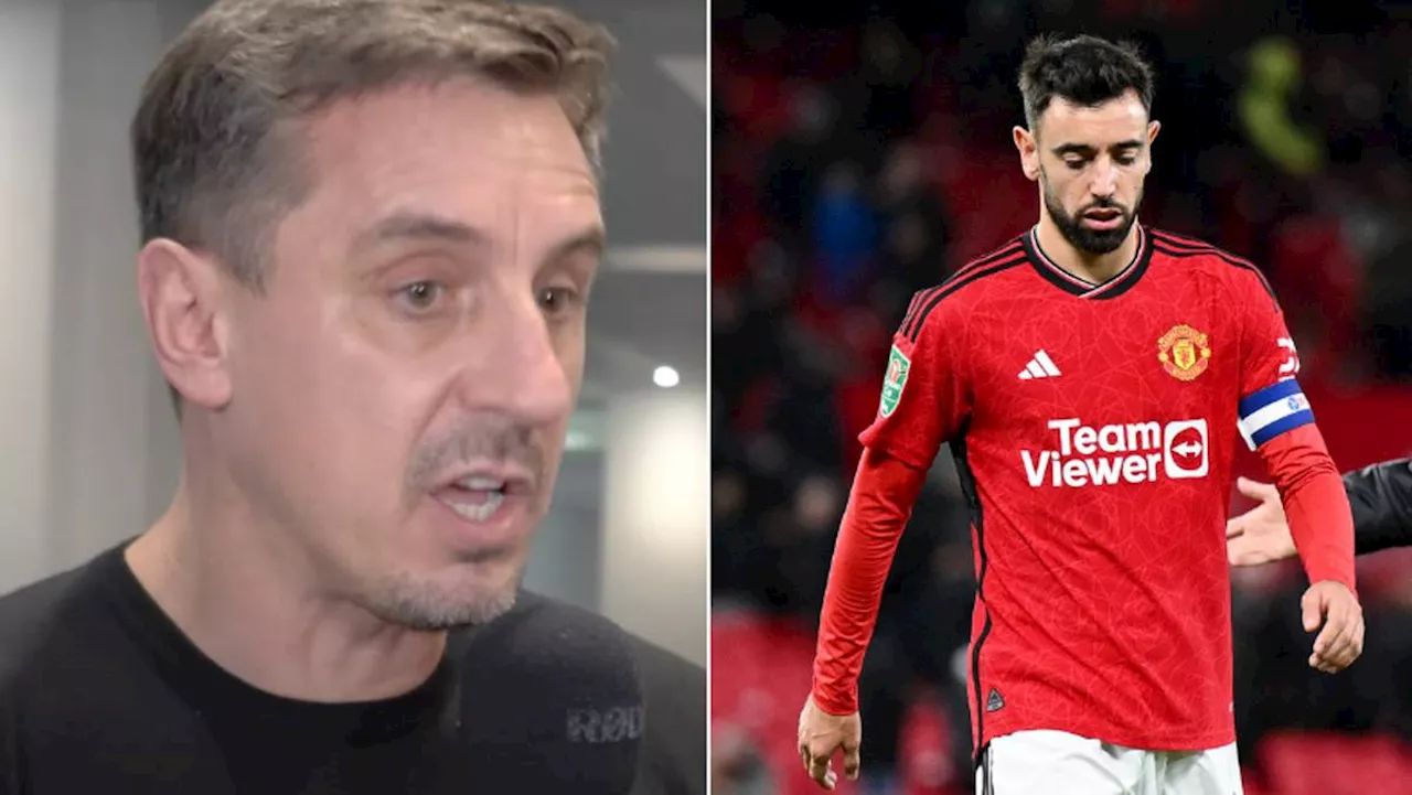 Gary Neville explains why Man Utd captain Bruno Fernandes needs to be 'friends' with the referee