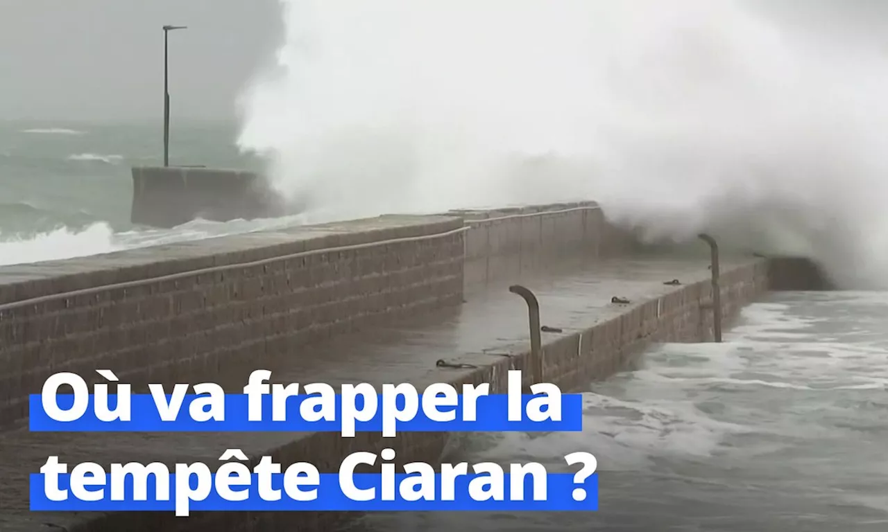 Vents violents, vagues de dix mètres : où va frapper la tempête Ciaran ?