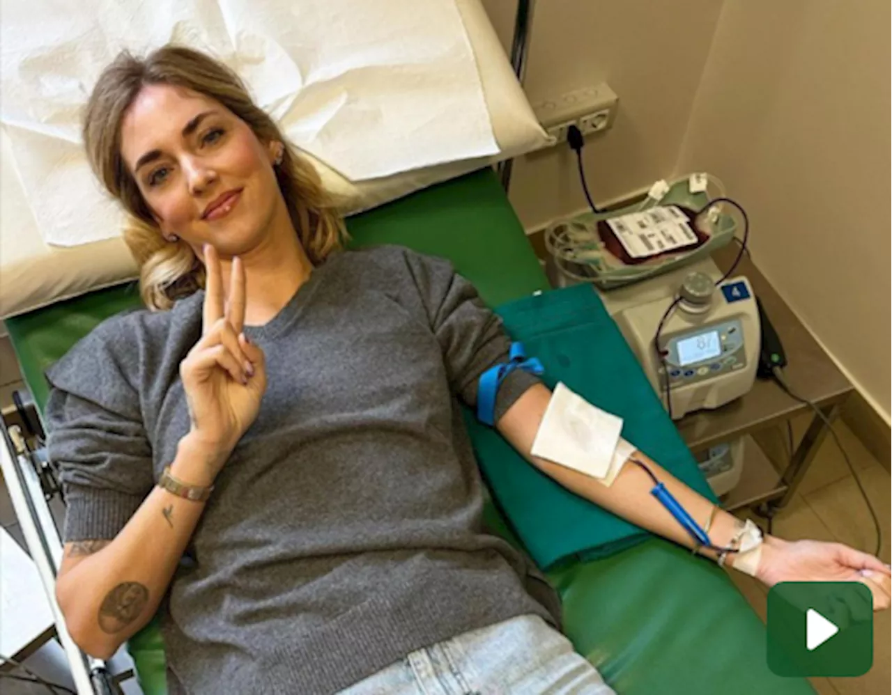 Chiara Ferragni dona il sangue: fatelo anche voi, grazie avete salvato Fedez