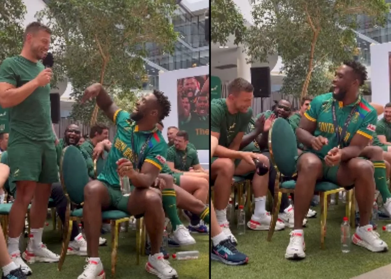 Siya Kolisi teases ‘shy’ Handre Pollard in viral video: ‘Man who never misses’