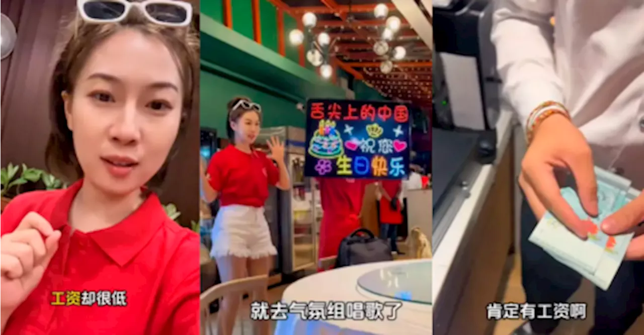  Woman from China works as a waitress in KL restaurant for a day, earns RM100