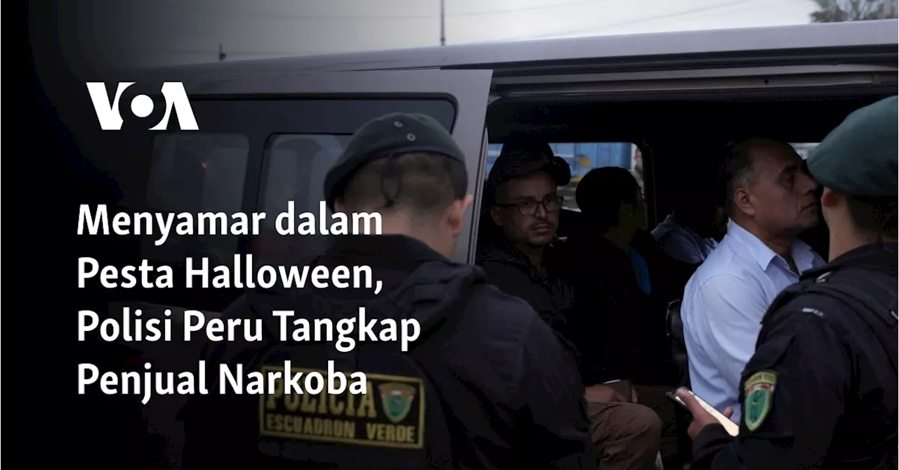 Menyamar dalam Pesta Halloween, Polisi Peru Tangkap Penjual Narkoba