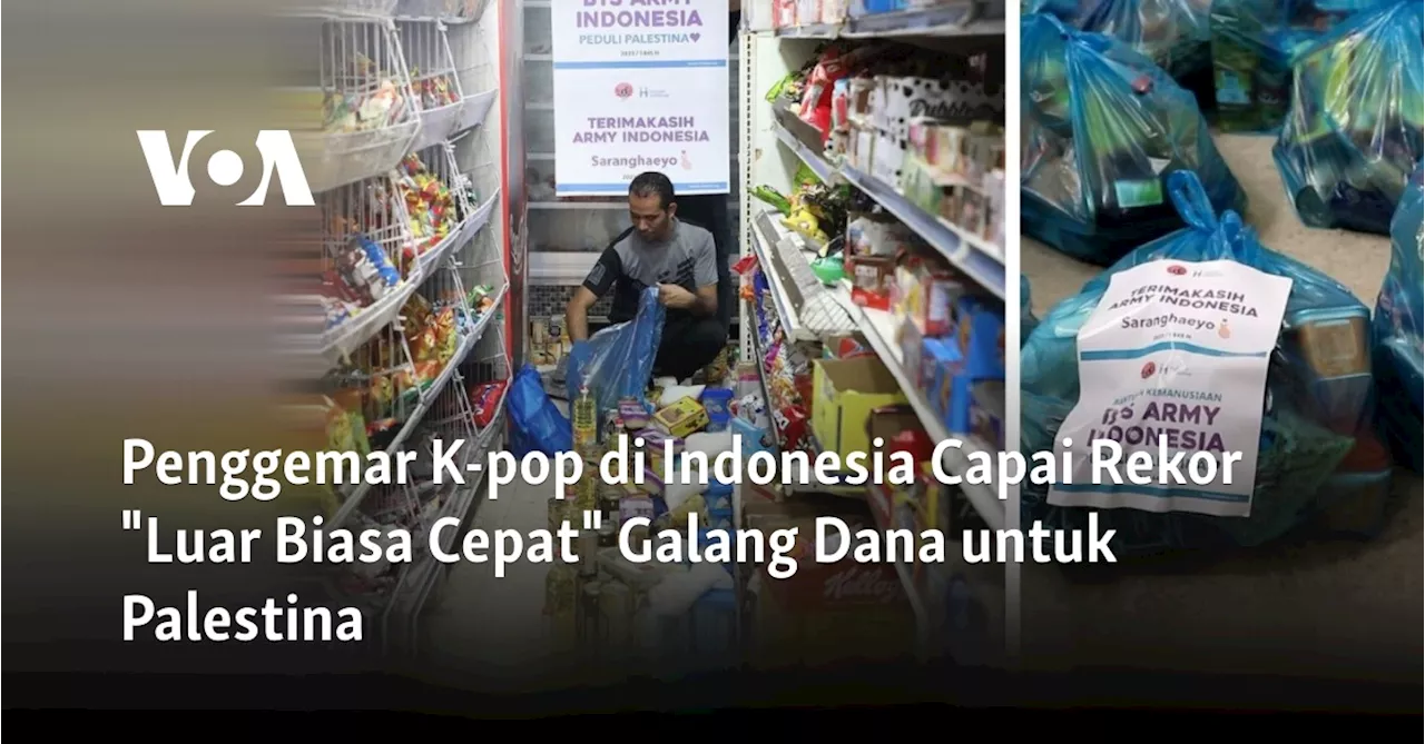 Penggemar K-pop di Indonesia Capai Rekor "Luar Biasa Cepat" Galang Dana untuk Palestina