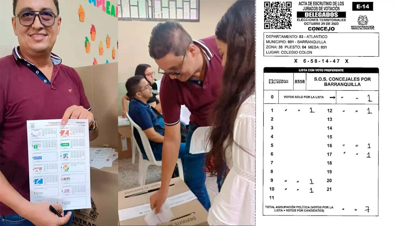 La historia del candidato al Concejo de Barranquilla al que no le aparece ni su voto