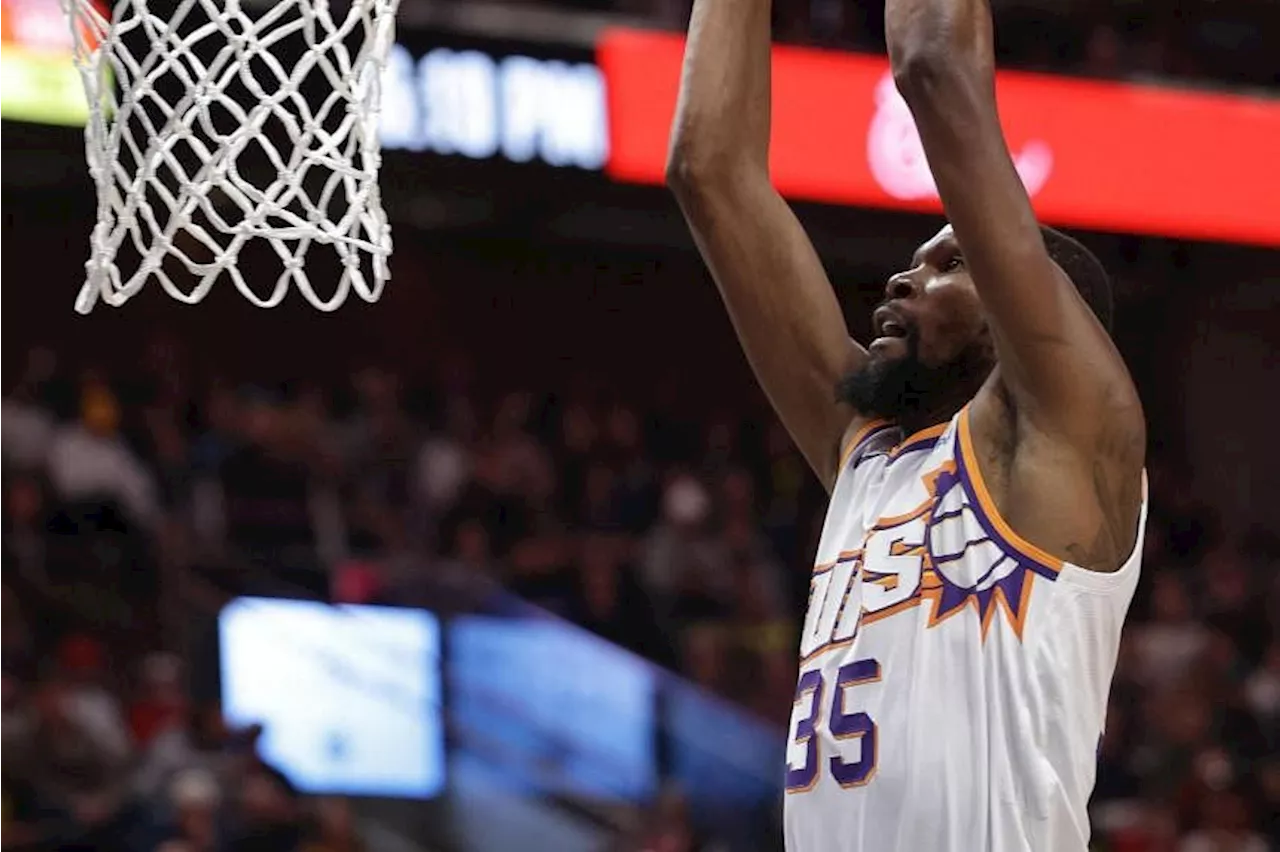 Durant leads Suns to double-overtime victory against Jazz
