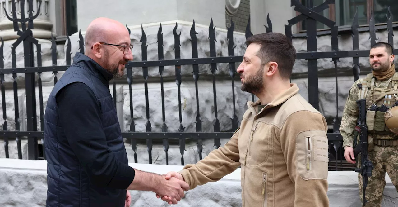 Charles Michel ontmoet Zelensky in Kiev: ‘De Europese steun voor Oekraïne neemt níét af’