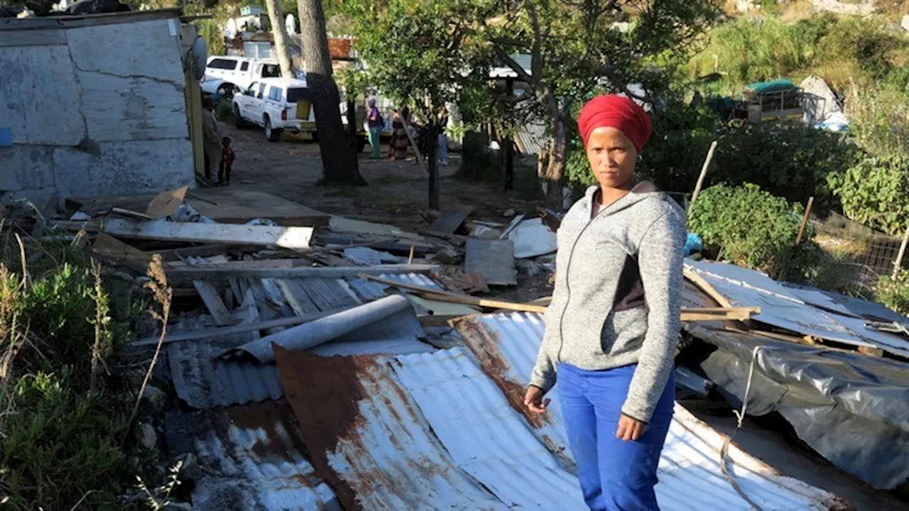 Families in Cape Town's Redhill settlement fear homelessness as shacks are demolished