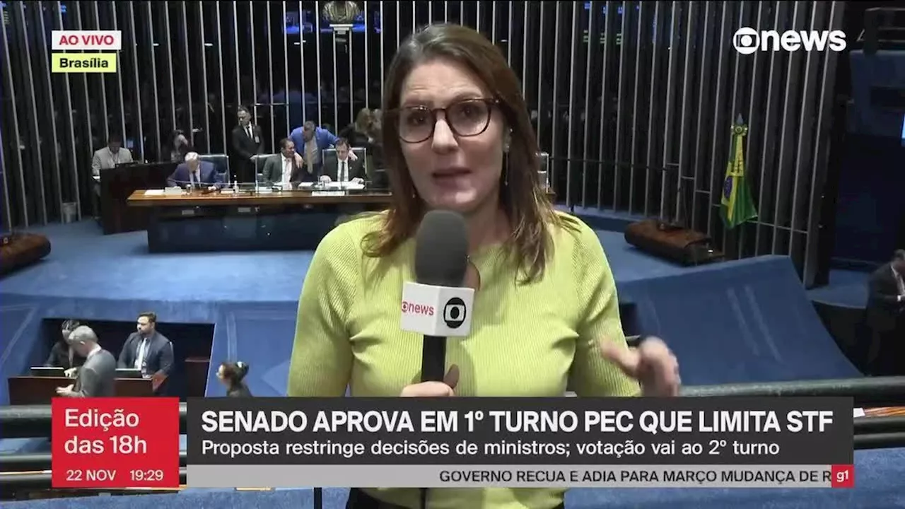 Senado aprova em 1º turno a PEC que restringe decisões dos ministros do STF