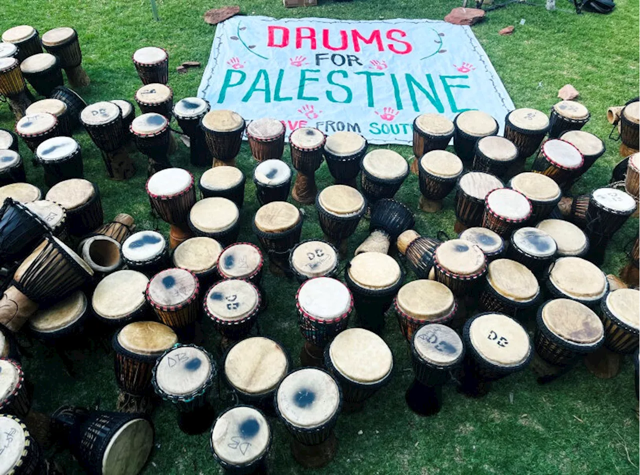 Support for Palestine shown through drumming at Wits University