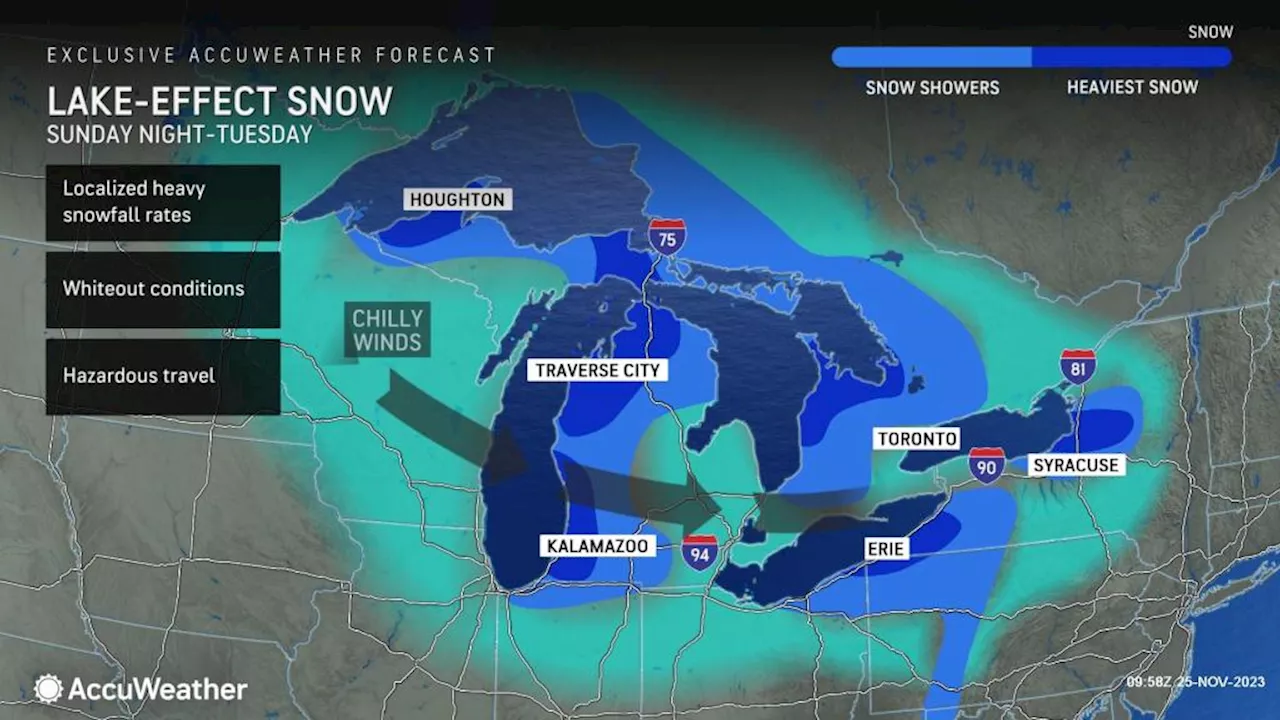 Lake-Effect Snow to Bring Dangerous Travel Conditions and Feet of Snow to Great Lakes