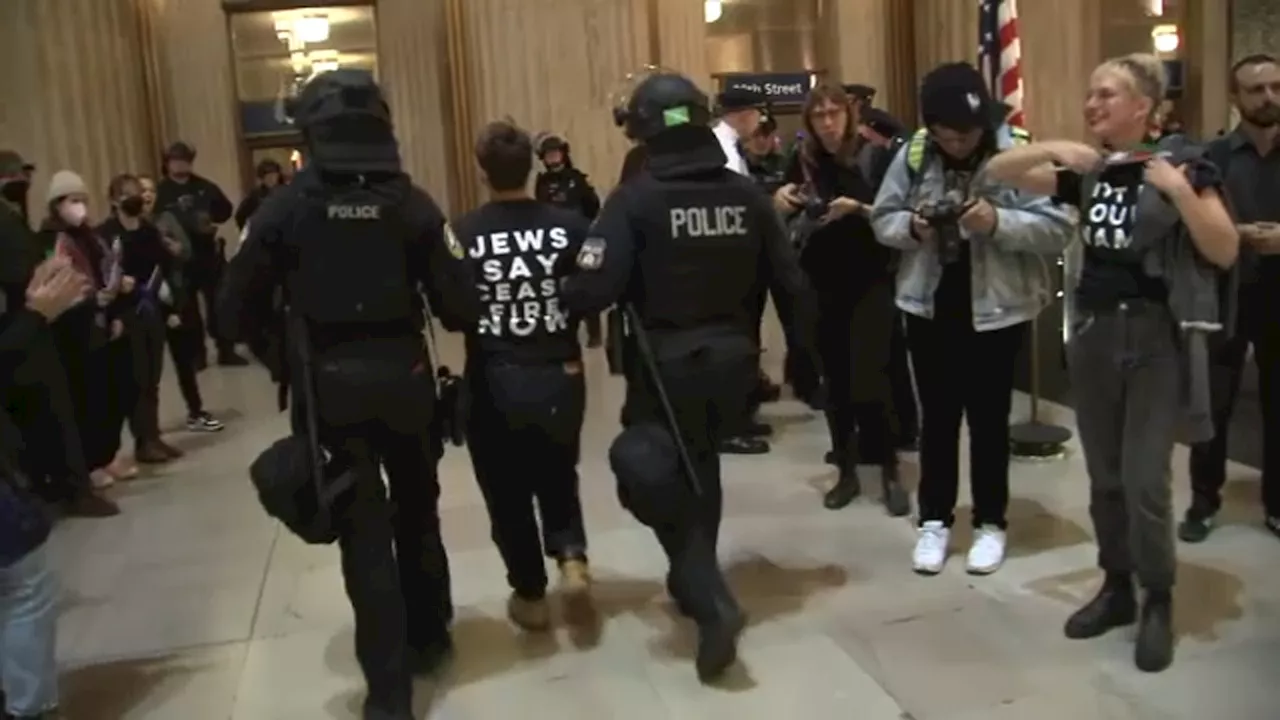 Protesters arrested at Philadelphia's 30th Street Station while demanding Gaza ceasefire