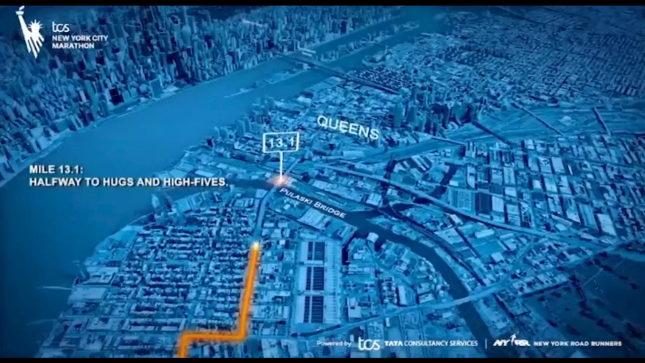 2023 TCS New York City Marathon course map through the 5 boroughs