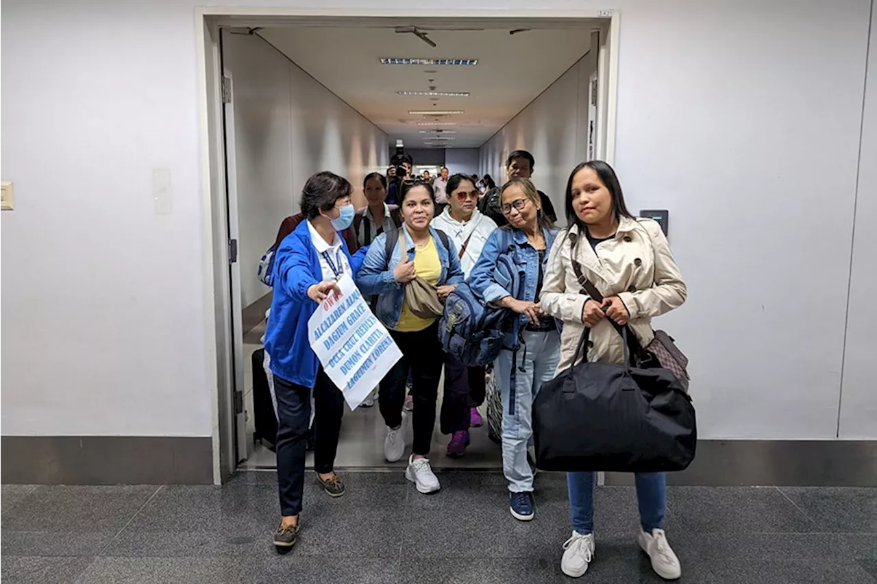 6 OFWs repatriated from Lebanon arrive in Manila