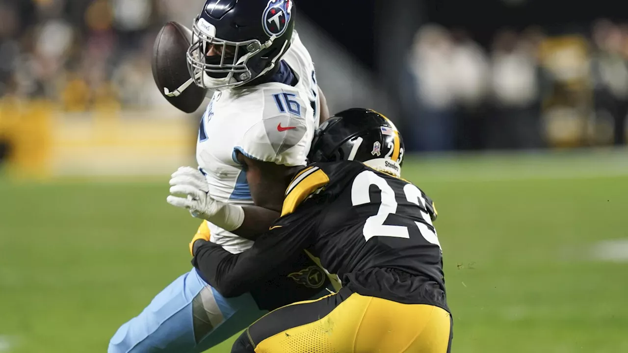 Titans wide receiver Treylon Burks carted off after landing hard late in fourth quarter vs. Steelers