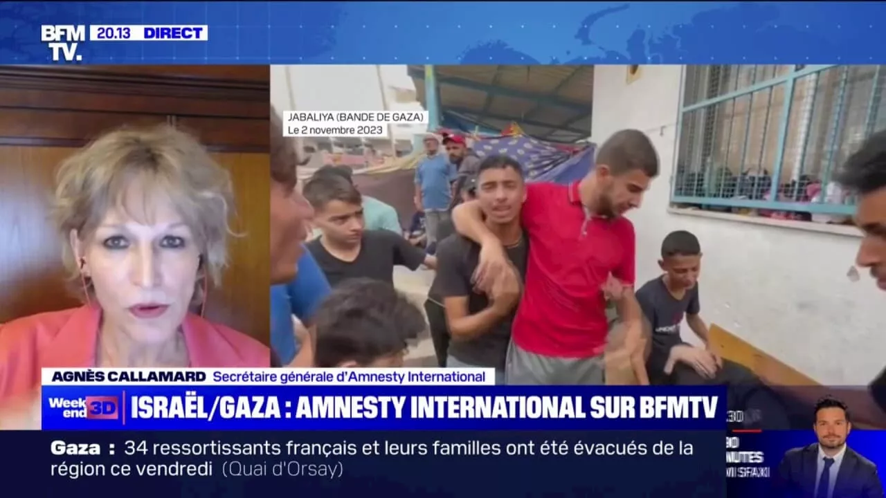 'Il n'y a nulle part où fuir à Gaza', affirme Agnès Callamard, secrétaire générale d'Amnesty International