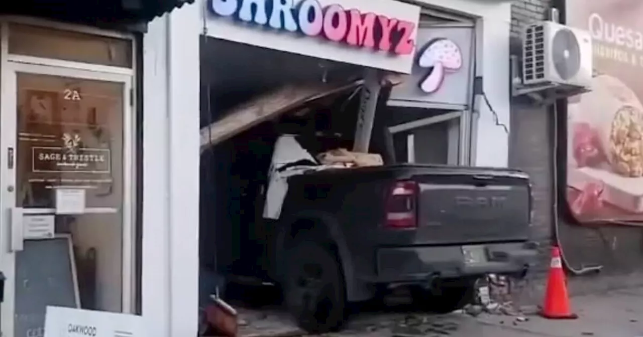 Someone in Toronto drove a truck through a magic mushroom dispensary