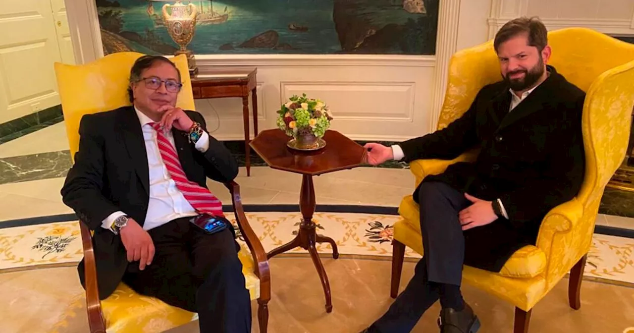 Finalmente el presidente Gustavo Petro y Gabriel Boric sí se reunieron en Washington