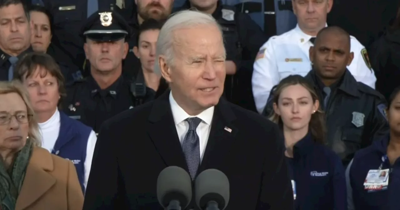 Biden speaks in Maine to honor mass shooting victims and to press for gun control legislation