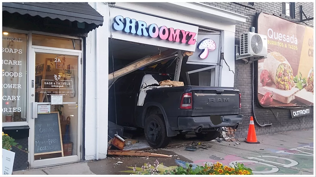 Pickup truck crashes into Toronto magic mushroom dispensary