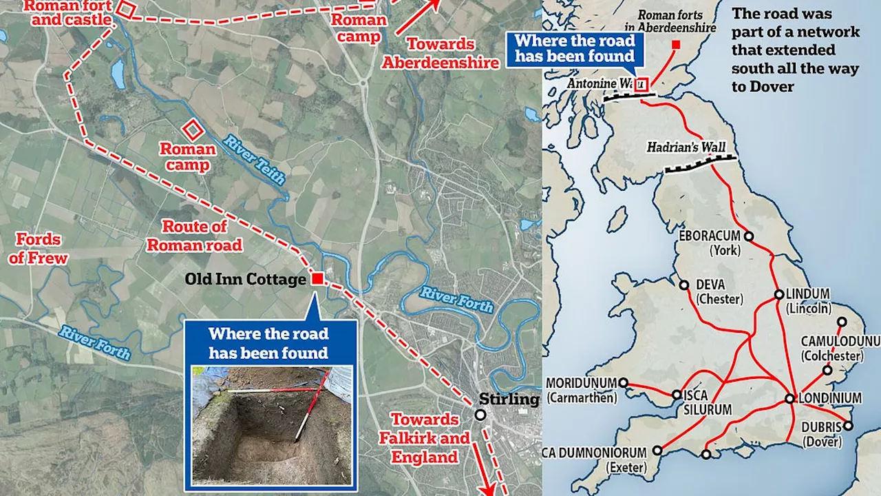 EXCLUSIVE: Mapping the 'most important Roman Road in Scottish history': Incredible chart reveals the...