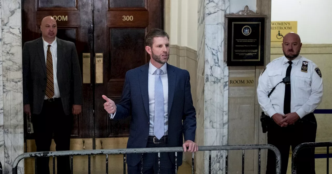 Eric Trump responds after court testimony and blames attorney general for New York 'going to hell’