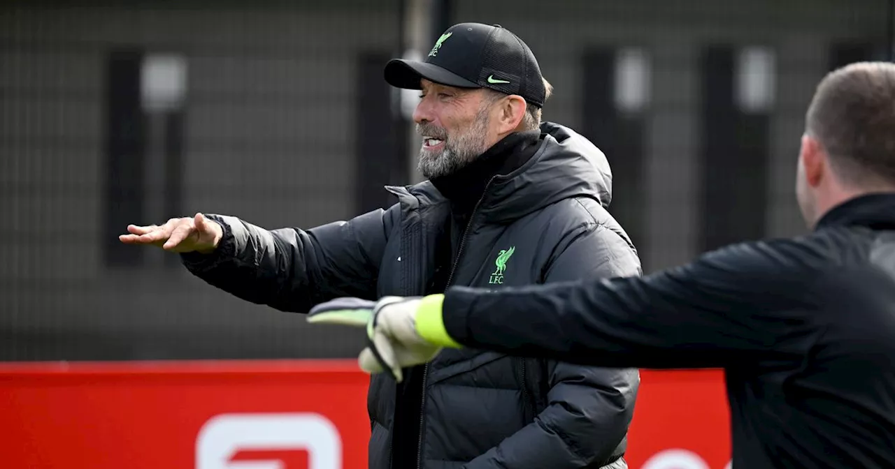 Jurgen Klopp watches Liverpool training with special guest appearance