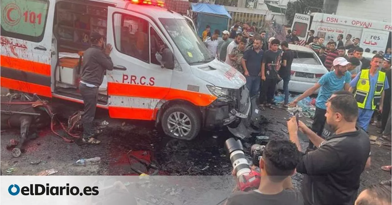 Numerosos muertos y decenas de heridos tras el ataque israelí a un convoy de ambulancias