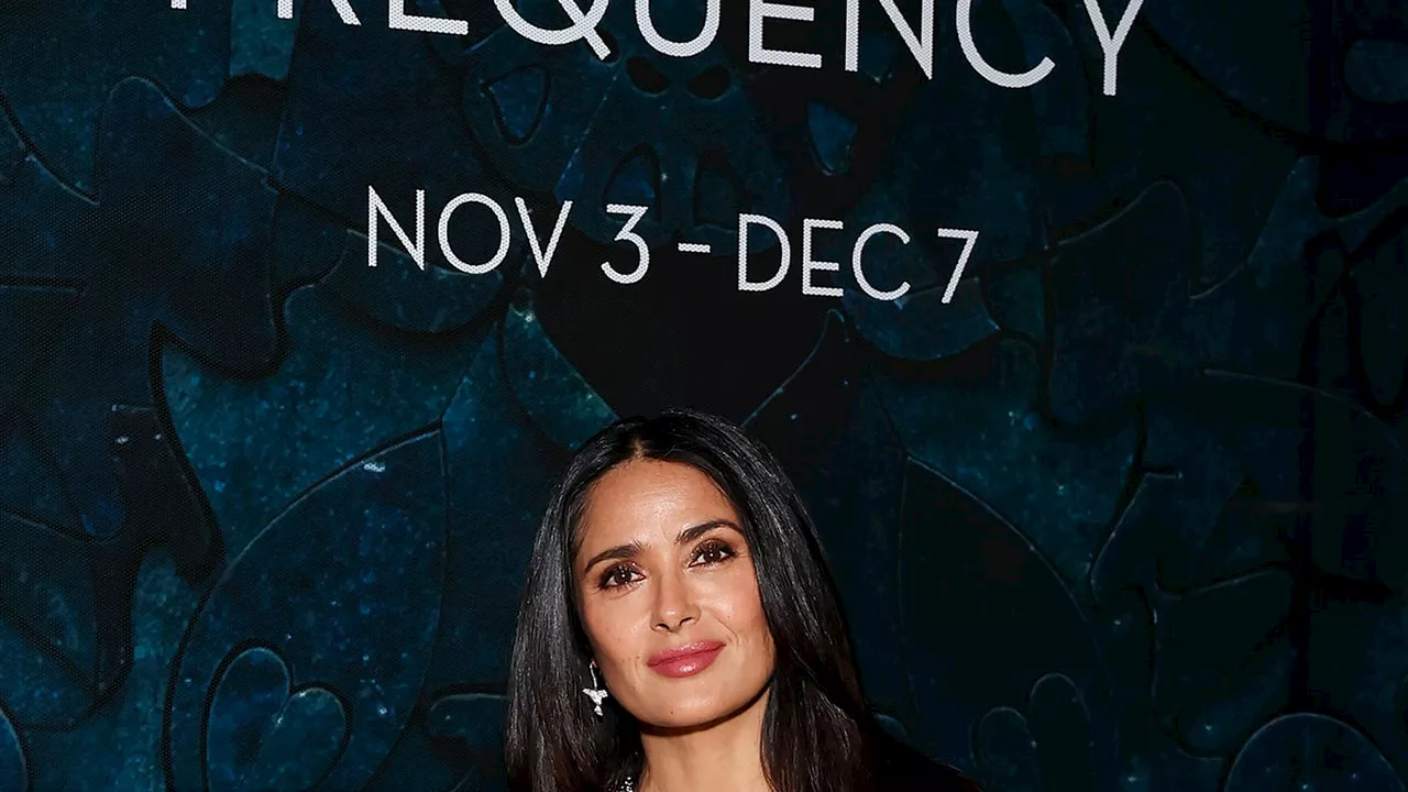 Salma Hayek's Galactic Twist on a 90s Classic Skirt is Perfect for the Holidays