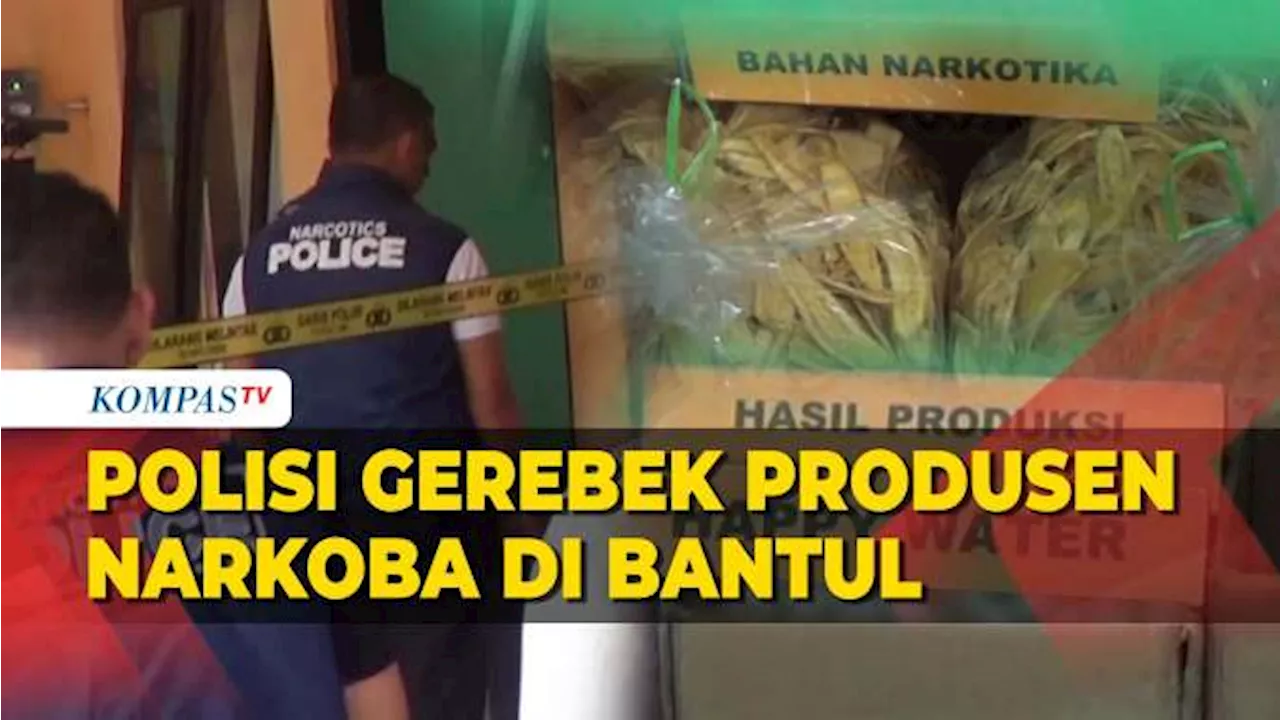 Polisi Tangkap Produsen Narkoba Modus Keripik Pisang dan Happy Water di Bantul