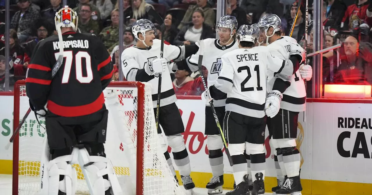 Kings stay perfect on the road with win over Joonas Korpisalo and Senators