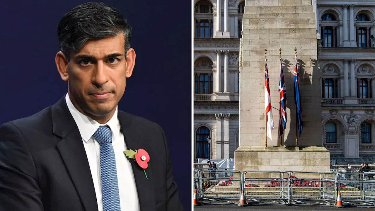 Cenotaph at risk: Rishi Sunak warns pro-Palestine protests on Armistice Day would be 'provocative and...