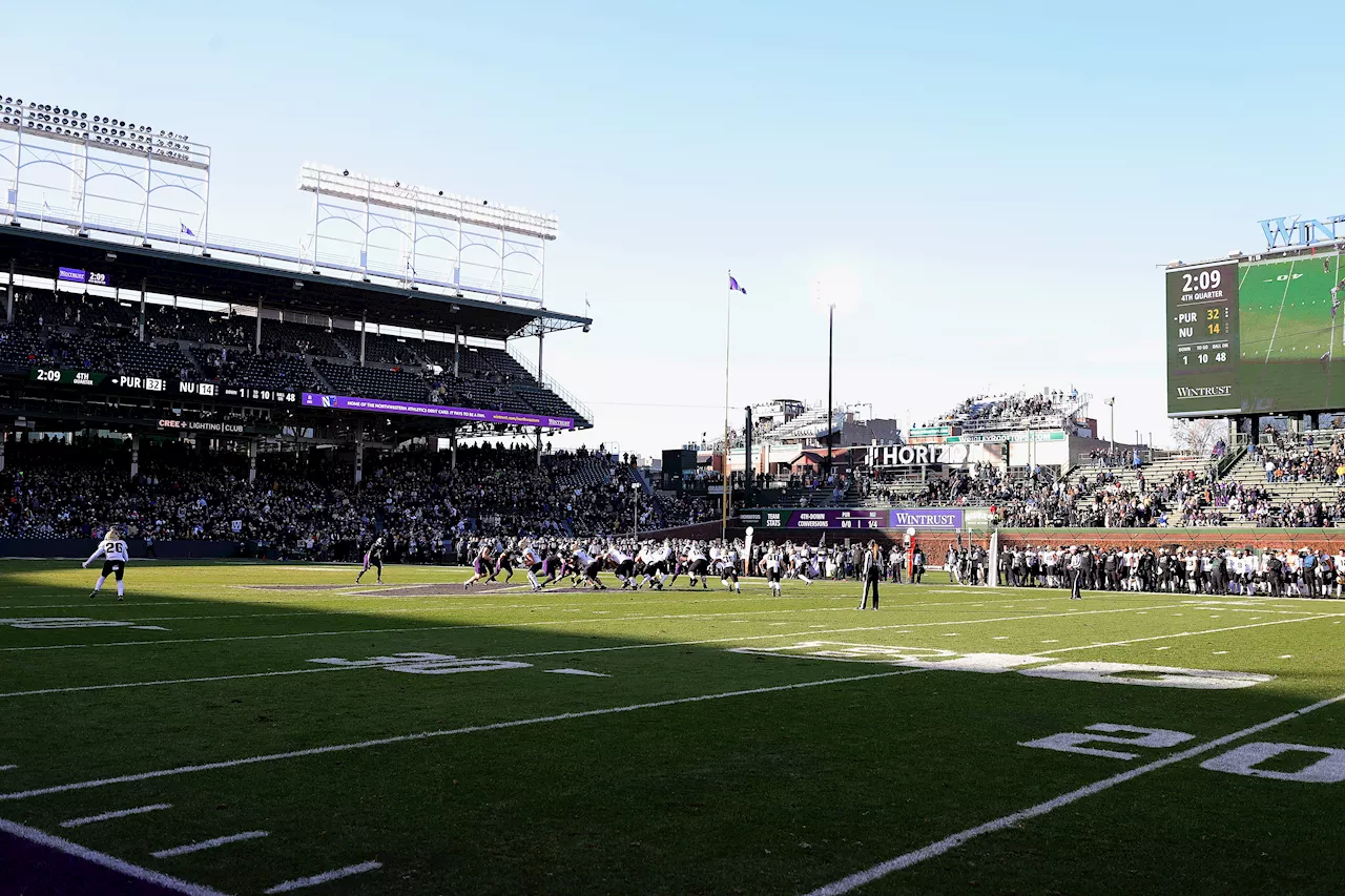 Wrigley Field given temporary new look for Saturday's Northwestern-Iowa game