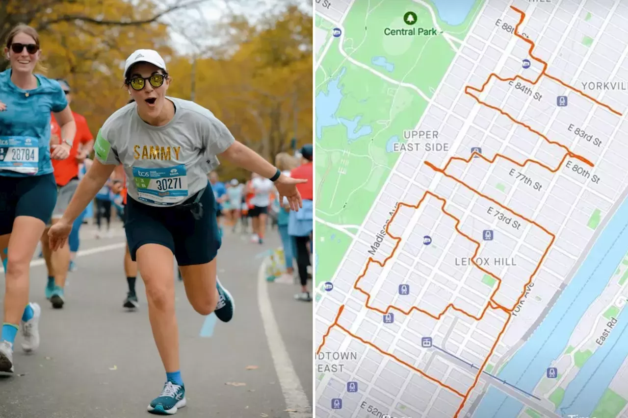 NYC Marathon runners create art by 'drawing' while they train
