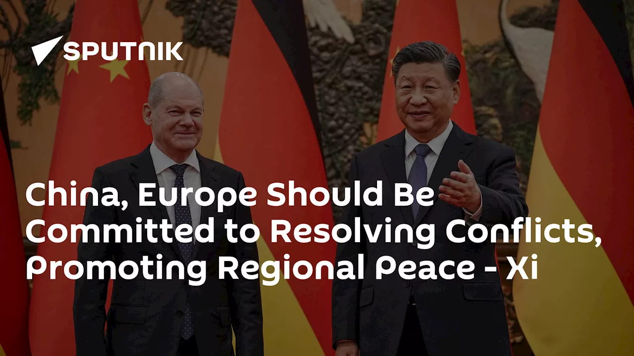 China, Europe Should Be Committed to Resolving Conflicts, Promoting Regional Peace