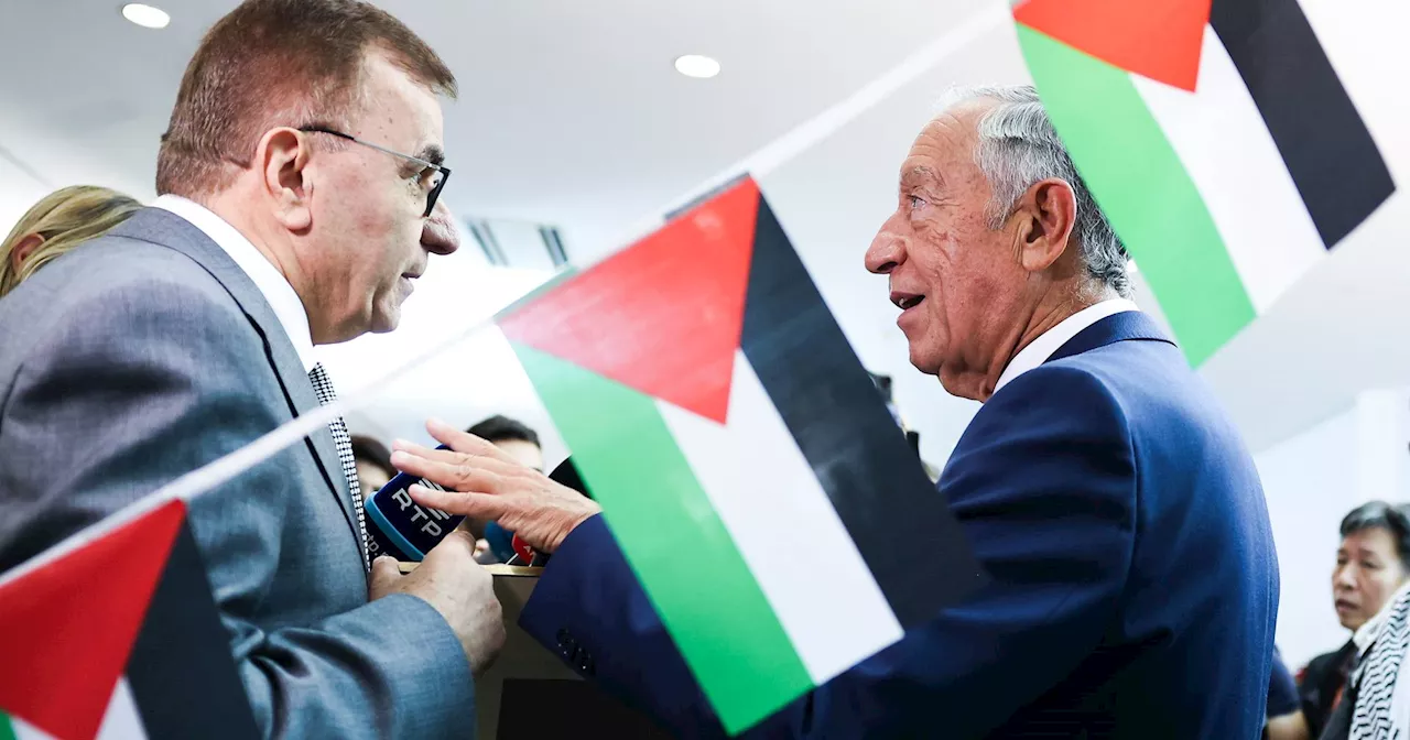 'Não deviam ter começado', diz Marcelo ao chefe da missão diplomática da Palestina