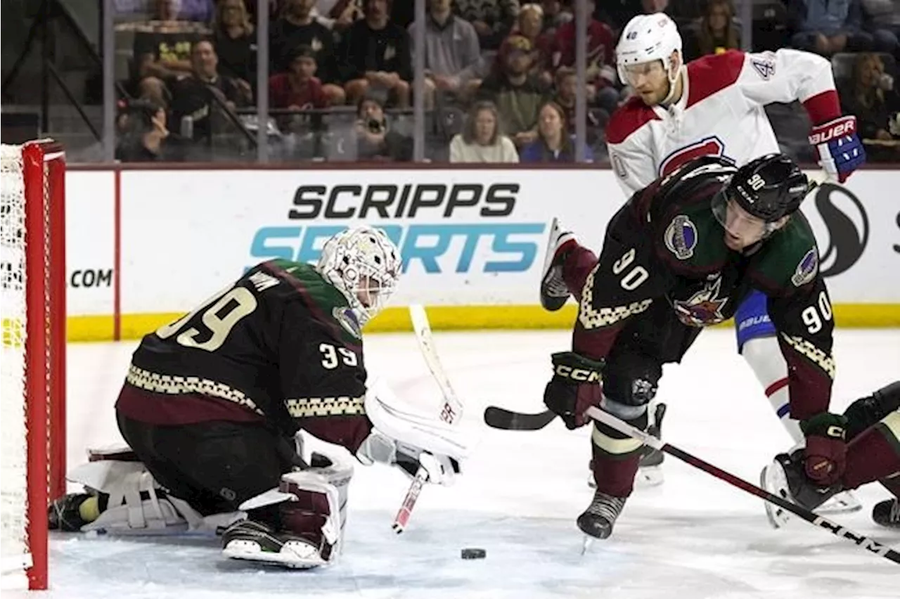 Schmaltz scores twice, Arizona Coyotes hold off Montreal Canadiens 3-2