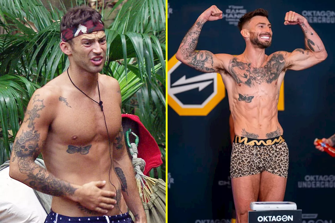 I’m A Celebrity star Jake Quickenden shows off impressive body transformation as he swaps screen for b...